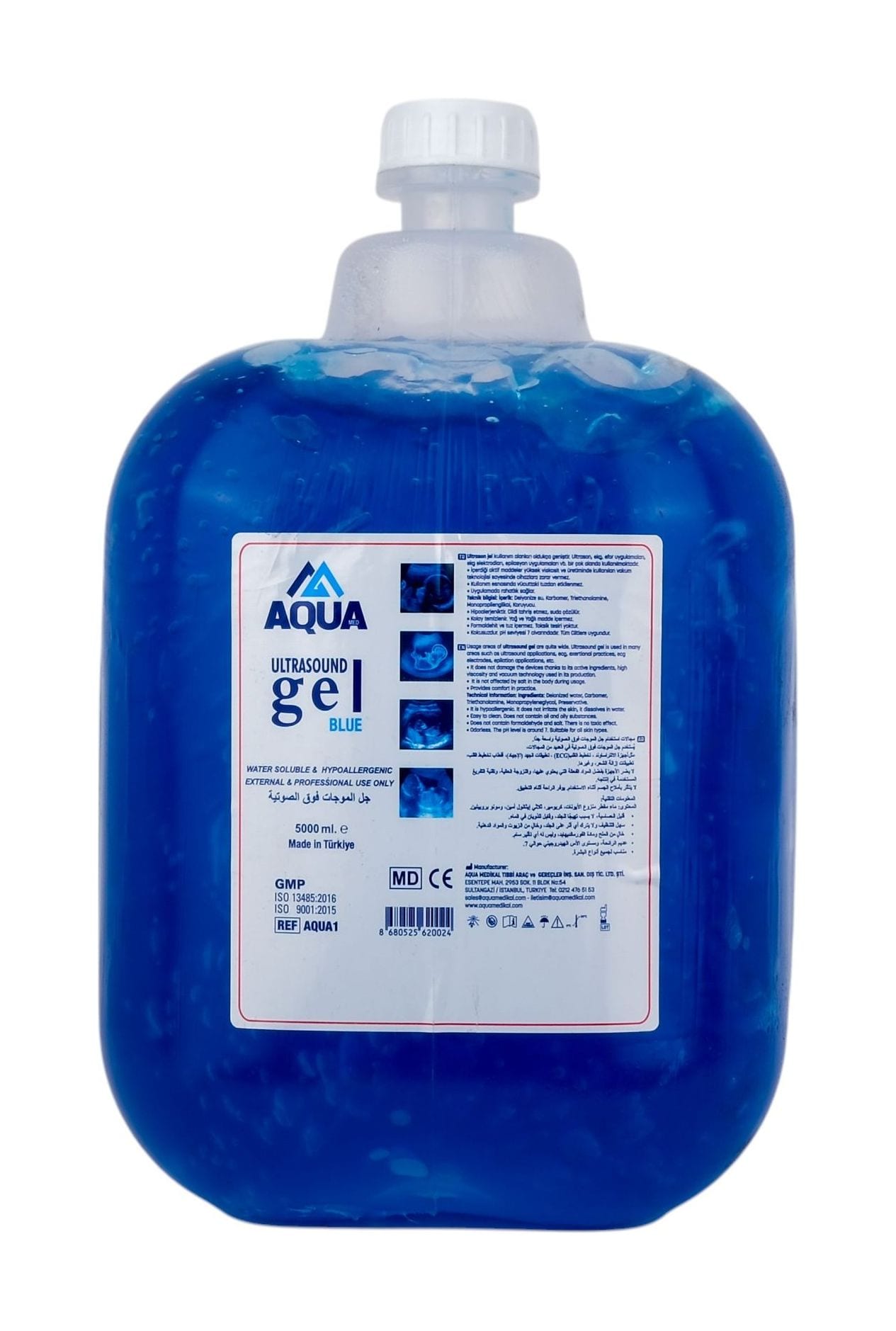 Ultrason Jeli 5000 ml Mavi Yumuşak Torba
