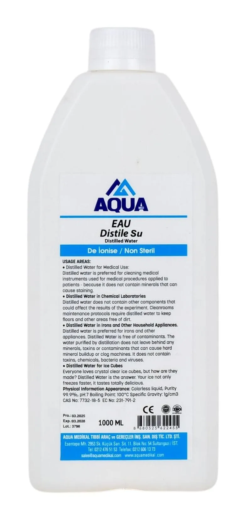 Deiyonize Su 1000 ml