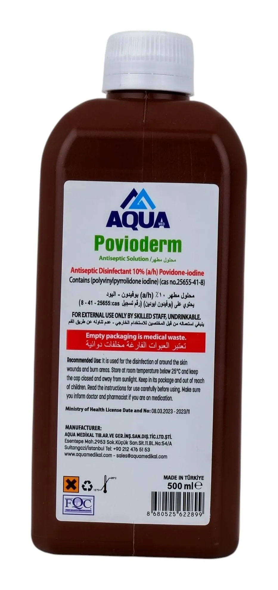 Povioderm Antiseptik Solüsyon %10 500 ml