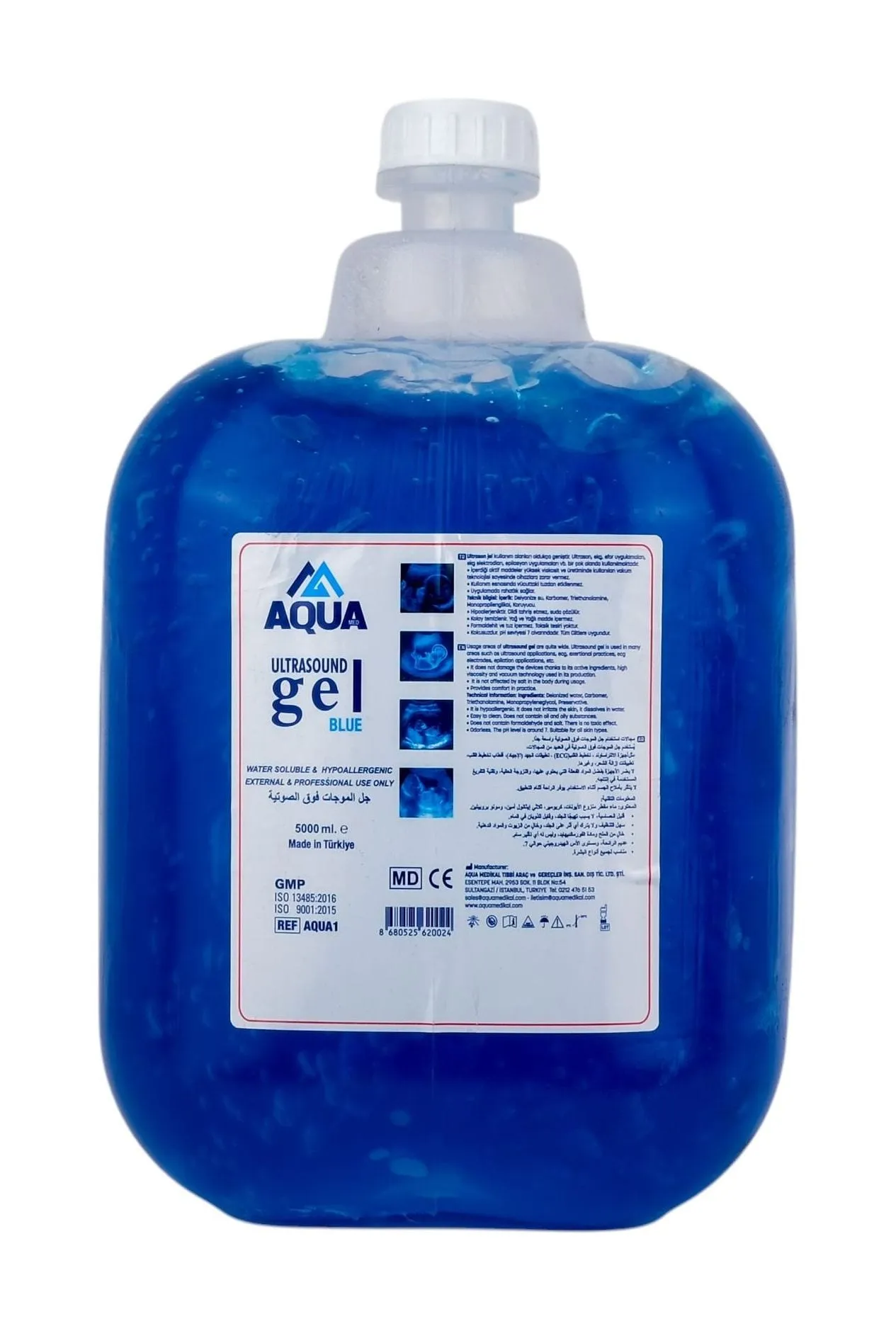 Ultrason Jeli 5000 ml Mavi Yumuşak Torba